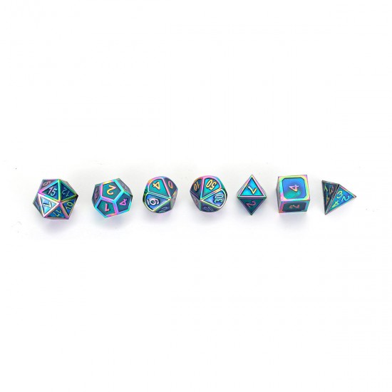7 Pcs Alloy Polyhedral Dices Set Role Playing Game Accessory For Dungeons Dragons 7 Pcs Alloy Polyhedral Dices Set Role Playing Game Accessory For Dungeons Dragons