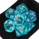 7 Pcs Dice Polyhedral Dices Set Translucent RPG Gadget Multisided Dice With Bag