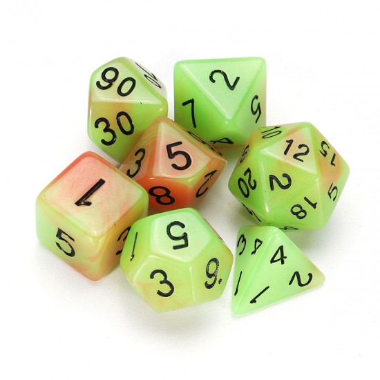 7 Pcs Luminous Polyhedral Dices Multisided Dices Dice Set With Dice Cup For RPG 7 Pcs Luminous Polyhedral Dices Multisided Dices Dice Set With Dice Cup For RPG