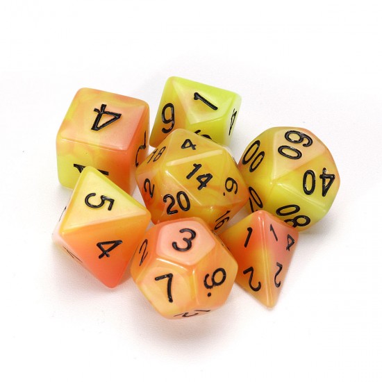 7 Pcs Luminous Polyhedral Dices Multisided Dices Dice Set With Dice Cup For RPG 7 Pcs Luminous Polyhedral Dices Multisided Dices Dice Set With Dice Cup For RPG
