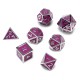 7 Pcs Multisided Dice Heavy Metal Polyhedral Dice Set Role Playing Games Dices with Bag