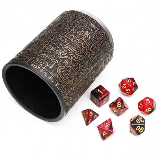 7 Pcs Polyhedral Dices With Dice Cup Role Playing Game Dices Set RPG MTG Desk Game Multisided Dices