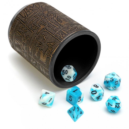 7 Pcs Polyhedral Dices With Dice Cup Role Playing Game Dices Set RPG MTG Desk Game Multisided Dices