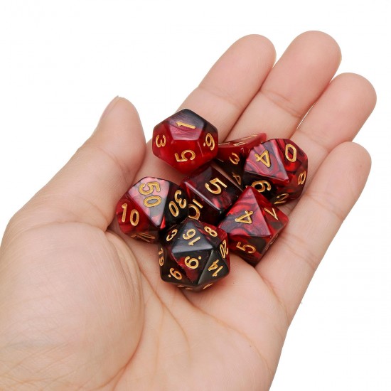 7 Pcs Polyhedral Dices With Dice Cup Role Playing Game Dices Set RPG MTG Desk Game Multisided Dices