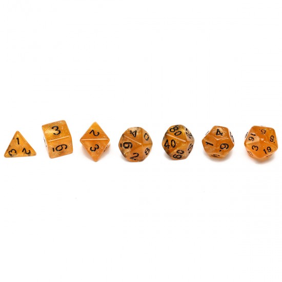 7 Piece Polyhedral Dice Set Multisided Dice With Dice Bag RPG Role Playing Games Dices Gadget