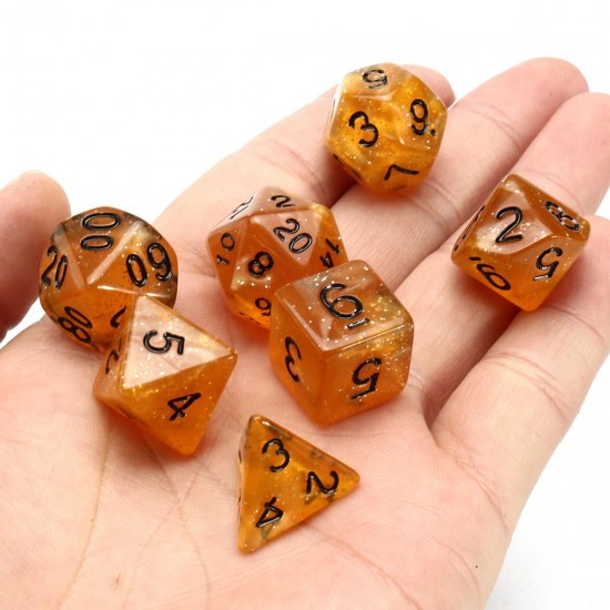 7 Piece Polyhedral Dice Set Multisided Dice With Dice Bag RPG Role Playing Games Dices Gadget