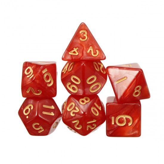 70Pcs Acrylic Polyhedral Dices Set Role Playing Game Dice Gadget for Dungeons Dragons D20 D12 D10 D8 D6 D4 Games