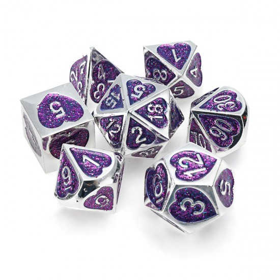 7PCS Metal Polyhedral Dices Set For Dungeons & Dragons Dice Desktop RPG Game 7PCS Metal Polyhedral Dices Set For Dungeons & Dragons Dice Desktop RPG Game