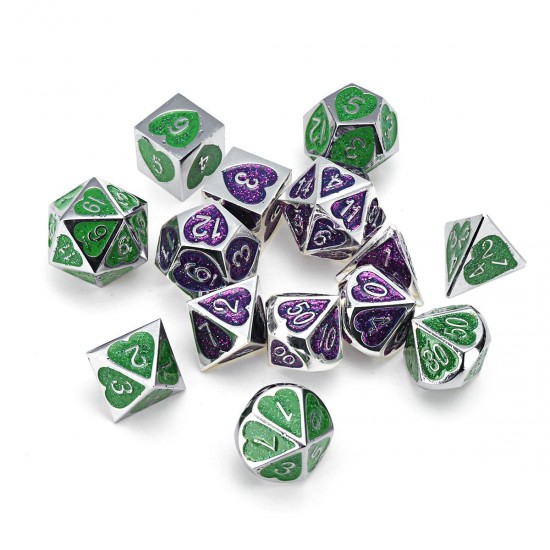 7PCS Metal Polyhedral Dices Set For Dungeons & Dragons Dice Desktop RPG Game 7PCS Metal Polyhedral Dices Set For Dungeons & Dragons Dice Desktop RPG Game