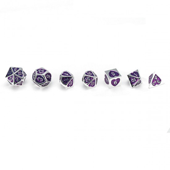 7PCS Metal Polyhedral Dices Set For Dungeons & Dragons Dice Desktop RPG Game