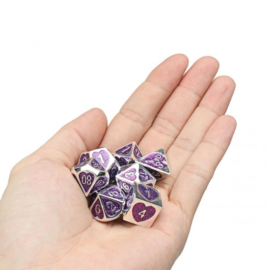 7PCS Metal Polyhedral Dices Set For Dungeons & Dragons Dice Desktop RPG Game 7PCS Metal Polyhedral Dices Set For Dungeons & Dragons Dice Desktop RPG Game