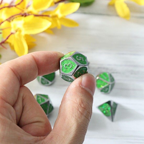 7PCS Metal Polyhedral Dices Set For Dungeons & Dragons Dice Desktop RPG Game 7PCS Metal Polyhedral Dices Set For Dungeons & Dragons Dice Desktop RPG Game