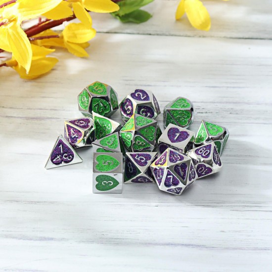 7PCS Metal Polyhedral Dices Set For Dungeons & Dragons Dice Desktop RPG Game 7PCS Metal Polyhedral Dices Set For Dungeons & Dragons Dice Desktop RPG Game