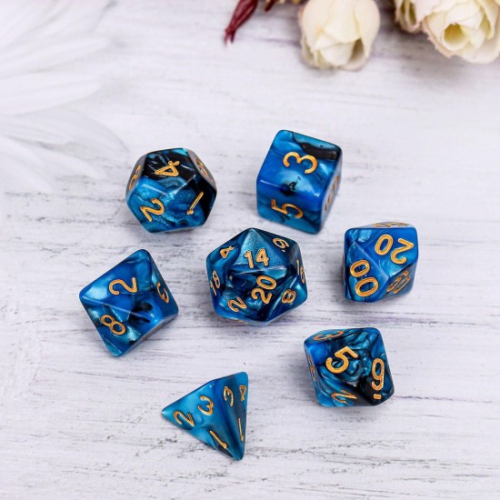 7PCS Polyhedral Dices Set For Dungeons & Dragons Dice Desktop TRPG Game Dices 7PCS Polyhedral Dices Set For Dungeons & Dragons Dice Desktop TRPG Game Dices
