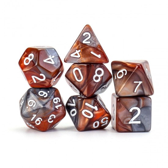 7PCS Polyhedral Dices Set For Dungeons & Dragons Dice Desktop TRPG Game Dices