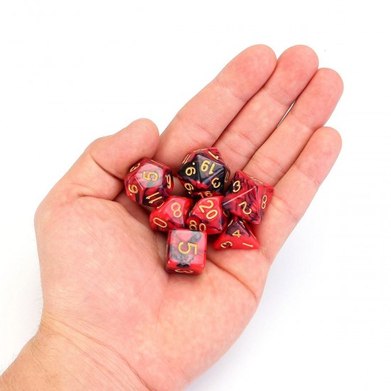 7PCS Polyhedral Dices Set For Dungeons & Dragons Dice Desktop TRPG Game Dices