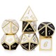 7PCS/SET Creative Metal Multi-faced Dice Set Heavy Duty Polyhedral Dices Role Playing Game Party Game Dice W/ Case