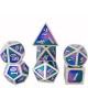 7PCS/SET Creative Metal Multi-faced Dice Set Heavy Duty Polyhedral Dices Role Playing Game Party Game Dice W/ Case