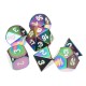 7Pcs Colorful Zinc Alloy Polyhedral Dice Set Board Game Multisided Dices Gadget 7Pcs Colorful Zinc Alloy Polyhedral Dice Set Board Game Multisided Dices Gadget