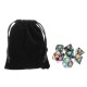 7Pcs Colorful Zinc Alloy Polyhedral Dice Set Board Game Multisided Dices Gadget