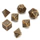 7Pcs Dice Polyhedral Dices Set Zinc Alloy Metal Polyhedral Role Multi-sided D4-D20 with Bags