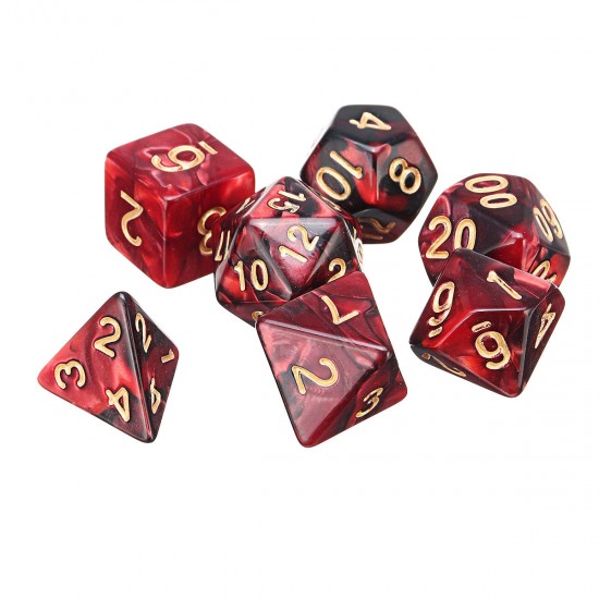 7Pcs Dices Polyhedral Dice Set Mulitisided Dice Role Playing Dice With Cup