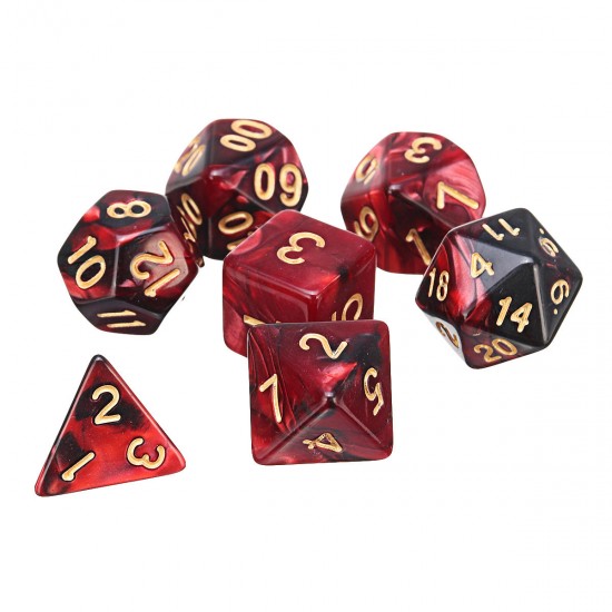 7Pcs Dices Polyhedral Dice Set Mulitisided Dice Role Playing Dice With Cup