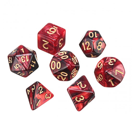 7Pcs Dices Polyhedral Dice Set Mulitisided Dice Role Playing Dice With Cup