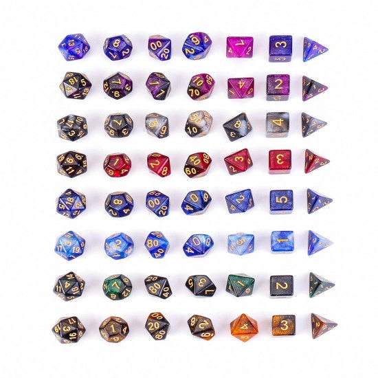 7Pcs Galaxy Polyhedral Dices For Dungeons Dragons Games D20 D12 D10 D8 D6 D4 +Bag 7Pcs Galaxy Polyhedral Dices For Dungeons Dragons Games D20 D12 D10 D8 D6 D4 +Bag