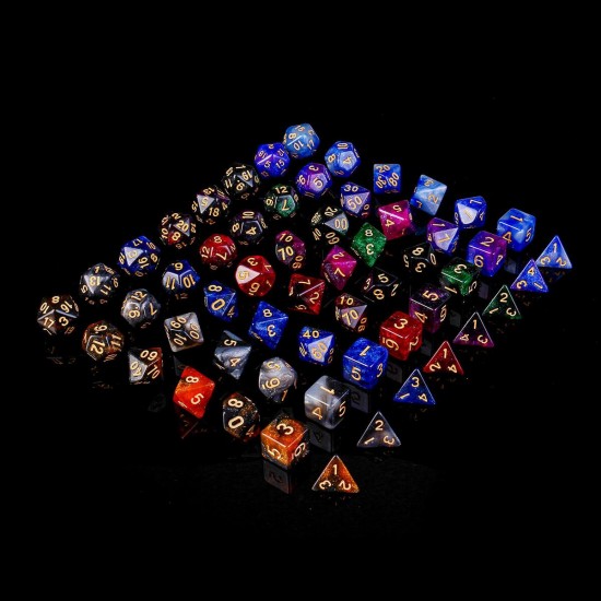 7Pcs Galaxy Polyhedral Dices For Dungeons Dragons Games D20 D12 D10 D8 D6 D4 +Bag 7Pcs Galaxy Polyhedral Dices For Dungeons Dragons Games D20 D12 D10 D8 D6 D4 +Bag