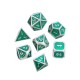 7Pcs Heavy Duty Metal Polyhedral Dices Set Multisided Dice Antique RPG Role Playing Game Dices