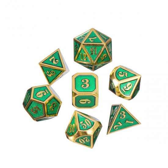 7Pcs Heavy Duty Metal Polyhedral Dices Set Multisided Dice Antique RPG Role Playing Game Dices 7Pcs Heavy Duty Metal Polyhedral Dices Set Multisided Dice Antique RPG Role Playing Game Dices