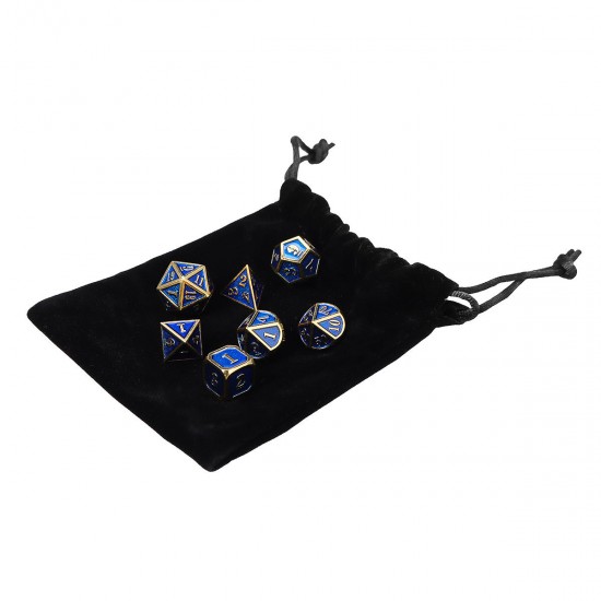 7Pcs Heavy Duty Metal Polyhedral Dices Set Multisided Dice Antique RPG Role Playing Game Dices 7Pcs Heavy Duty Metal Polyhedral Dices Set Multisided Dice Antique RPG Role Playing Game Dices