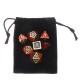 7Pcs Metal Polyhedral Dices Set Role Playing D & D Dungeons and Dragons Dice Party Table Games with Carrying Bag