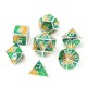 7Pcs Mixed Color Polyhedral Dice Metal RPG Dices Set with Velvet Bag Dungeons and Dragon Black Table Games Zinc Alloy Math Teaching