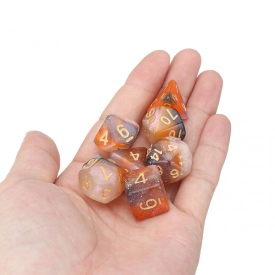 7Pcs Polyhedral Dice Set Board Game Multisided Dices Gadget Acrylic Polyhedral Dices Role Playing Game Accessory For Dungeons Dragon