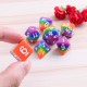 7Pcs Rainbow Dices Set Multisided Dices Polyhedral Dices Role Playing Game Gadget