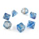 7Pcs Transparent Polyhedral Dices Multi-sided Dice 7Pcs Transparent Polyhedral Dices Multi-sided Dice