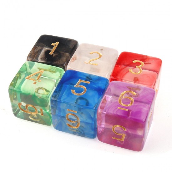 7Pcs Transparent Polyhedral Dices Multi-sided Dice 7Pcs Transparent Polyhedral Dices Multi-sided Dice