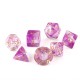 7Pcs Transparent Polyhedral Dices Multi-sided Dice 7Pcs Transparent Polyhedral Dices Multi-sided Dice