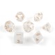 7Pcs Transparent Polyhedral Dices Multi-sided Dice 7Pcs Transparent Polyhedral Dices Multi-sided Dice