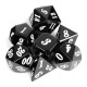 7Pcs Zinc Alloy Polyhedral Dices Multi-sided Dices Set With Bag