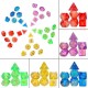 7Pcs/Set Polyhedral Dices for DND Dungeons & Dragons D20 D12 D10 D8 D6 D4 Desktop Games Dice + Black Velvet Pouch
