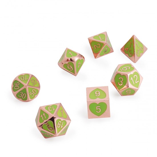 7Pcs/Set Zinc Alloy Polyhedral Dices Role Playing Games Accessories DND Dices 7Pcs/Set Zinc Alloy Polyhedral Dices Role Playing Games Accessories DND Dices