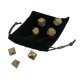 7pcs Embossed Heavy Metal Polyhedral Dices RPG Multisided Dices Set With Bag