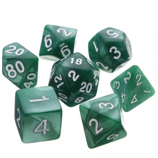 7pcs Multi-sided Polyhedral Digital Acrylic Dice Set 7pcs Multi-sided Polyhedral Digital Acrylic Dice Set