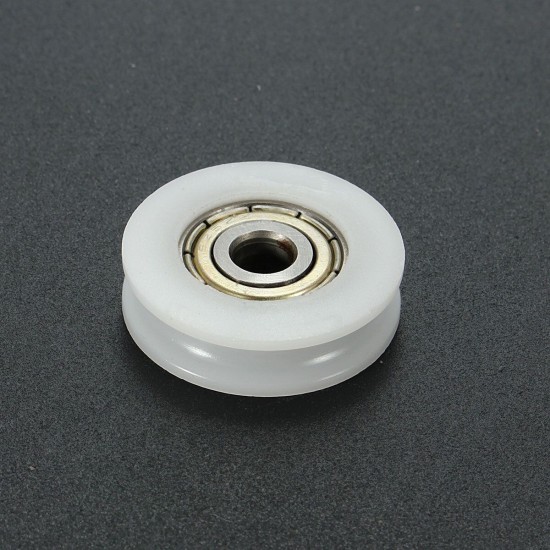 8Pcs 5x24x7mm U Notch Nylon Round Pulley Wheel Roller For 3.8mm Rope Ball Bearing 8Pcs 5x24x7mm U Notch Nylon Round Pulley Wheel Roller For 3.8mm Rope Ball Bearing