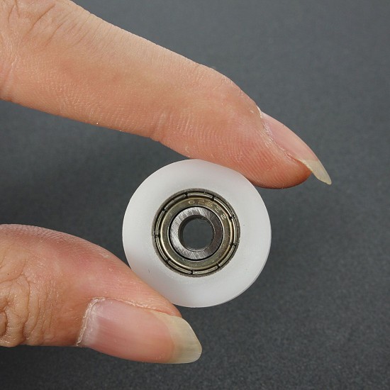 8Pcs 5x24x7mm U Notch Nylon Round Pulley Wheel Roller For 3.8mm Rope Ball Bearing 8Pcs 5x24x7mm U Notch Nylon Round Pulley Wheel Roller For 3.8mm Rope Ball Bearing