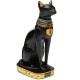 9.6inch Resin Vintage Egyptian Bastet Goddess Figurine Black Cat Pharaoh Statue Epoxy 9.6inch Resin Vintage Egyptian Bastet Goddess Figurine Black Cat Pharaoh Statue Epoxy