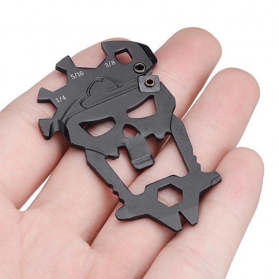 12 In 1 Manual Tool Screwdriver EDC Mini Portable Skull Multi-function Bottle Opener